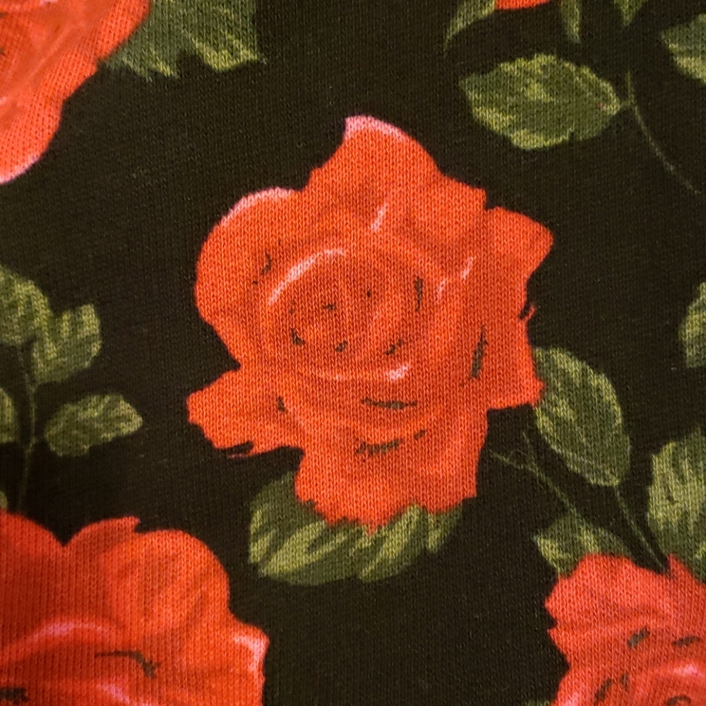 Crop Top Sweater -Red Roses-So Cute! - Picture 2 of 3